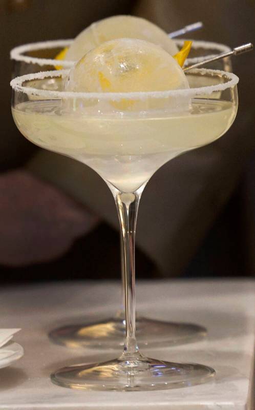 Meyer Lemon Drop cocktails are seen at The Bedford by Martha Stewart, Friday, April 21, 2023, i ...