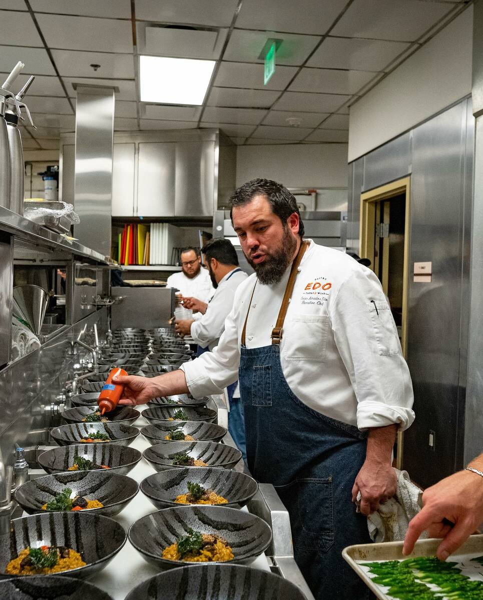 Oscar Amador, chef-owner of EDO Gastro Tapas & Wine of Las Vegas. The restaurant was named in A ...