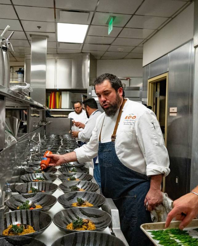 Oscar Amador, chef-owner of EDO Gastro Tapas & Wine of Las Vegas. The restaurant was named in A ...