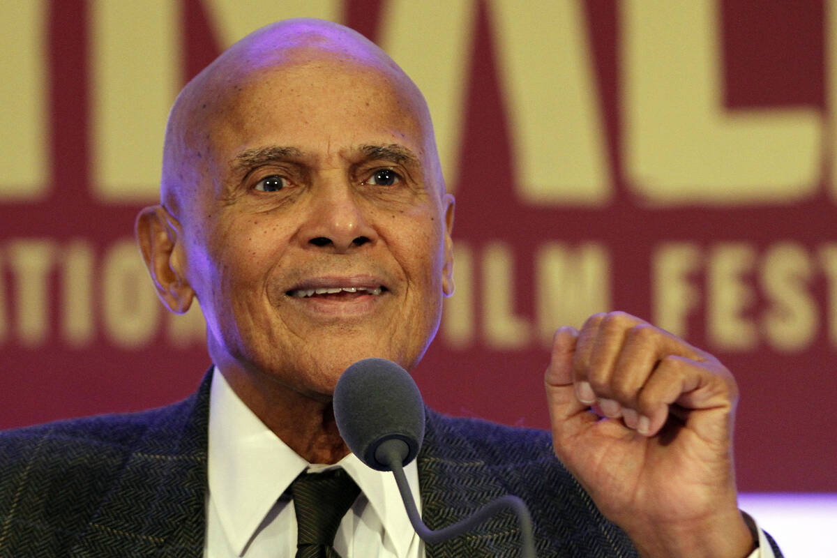 U.S singer Harry Belafonte speaks at a press conference at Viennale, the Vienna International F ...