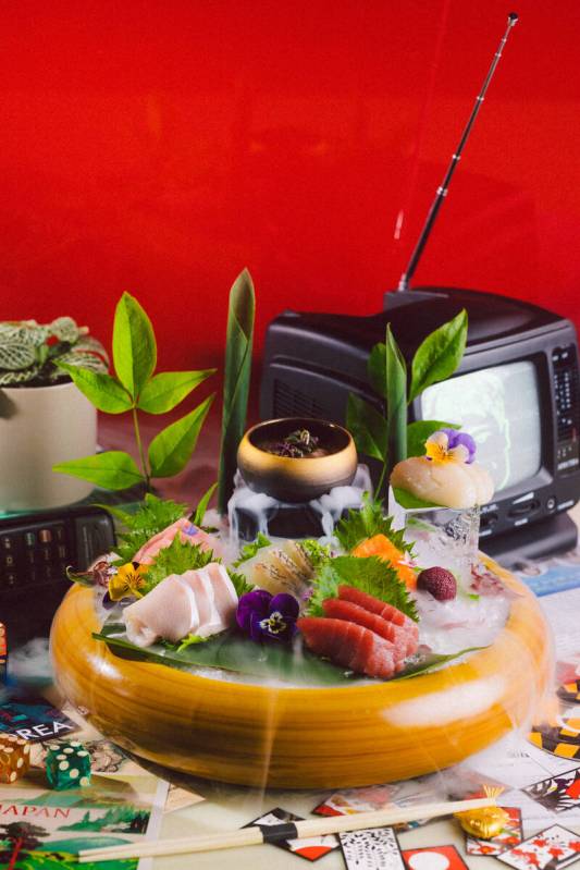 A premium sashimi platter from Min's Test Kitchen, a pop-up from chef Min Kim running through l ...