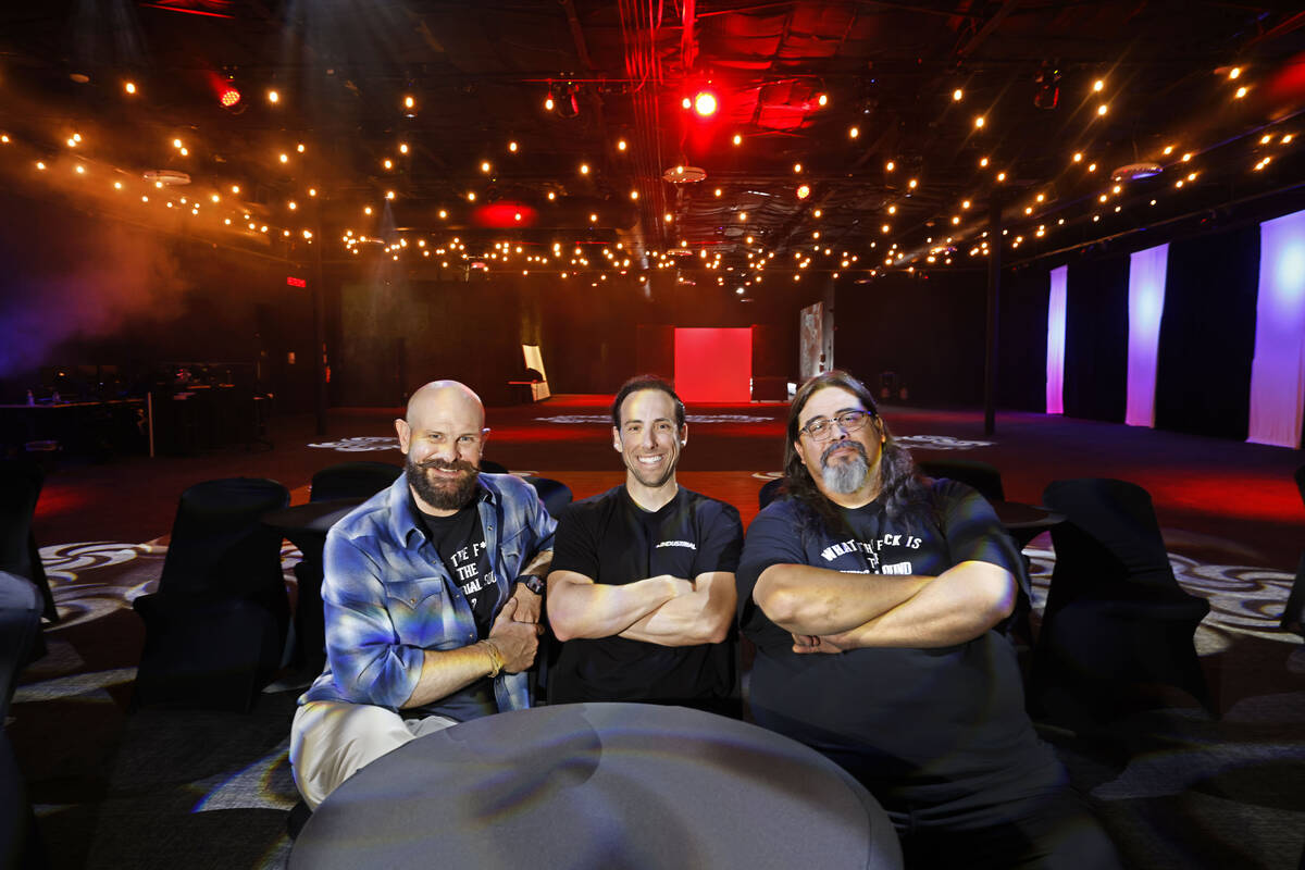 The Industrial Sound partners Joshua Sieck of Tag Team Productions, from left, Josh Abelson, co ...