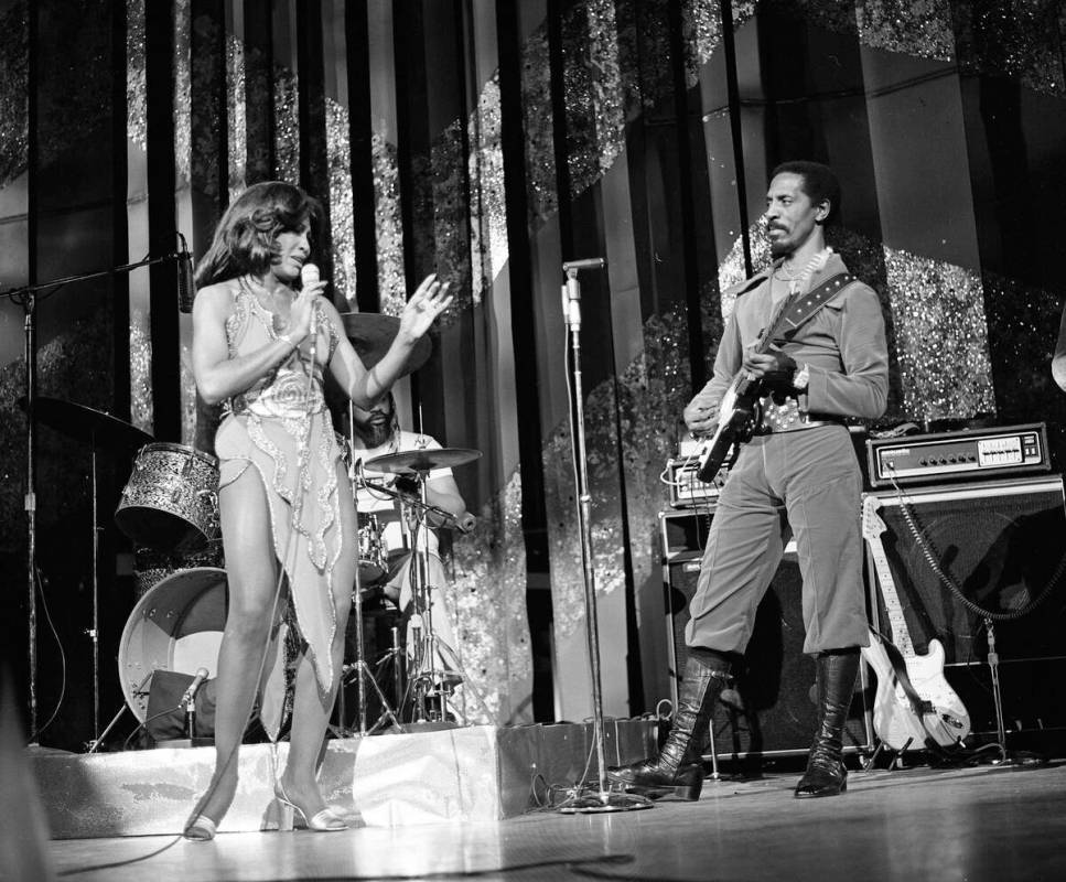 Ike & Tina Turner at the Las Vegas Hilton on Dec. 21, 1973. (Las Vegas News Bureau)