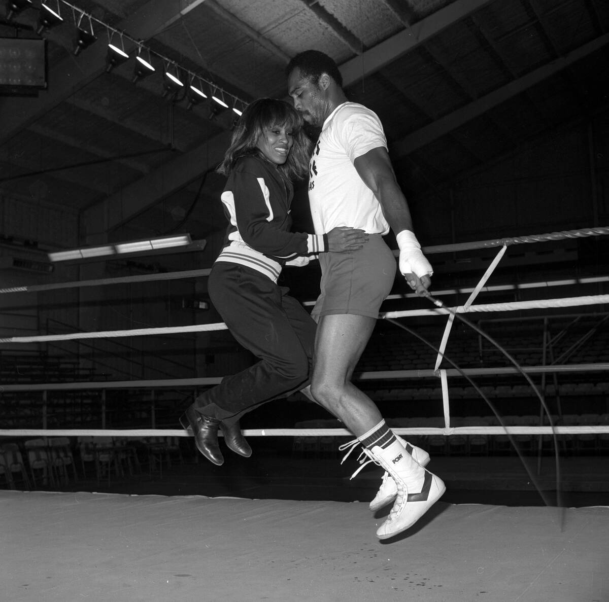 Tina Turner and Ken Norton at Caesars Palace on Nov. 2, 1977. (Las Vegas News Bureau