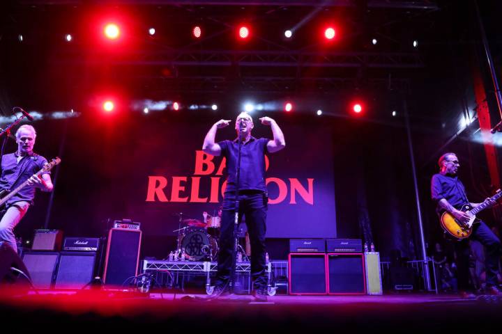 Bad Religion performs during the Punk Rock Bowling music festival on Saturday, May 27, 2023, in ...