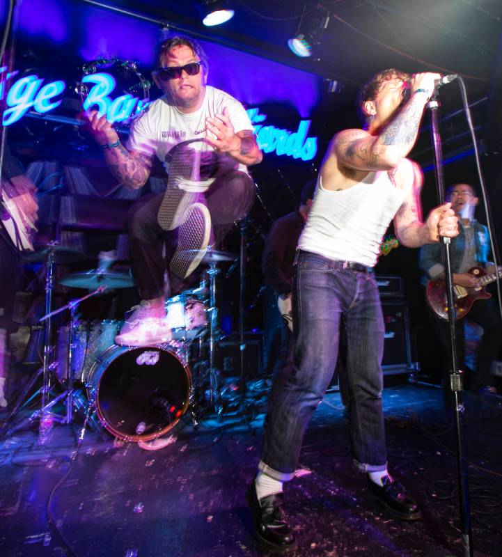 Spiritual Cramp performs at Backstage Bar & Billiards during the Punk Rock Bowling music fe ...