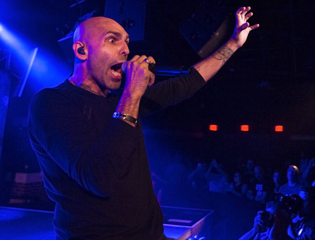 Otherwise frontman Adrian Patrick performs on Friday, September 15, 2017, at the Hard Rock hote ...