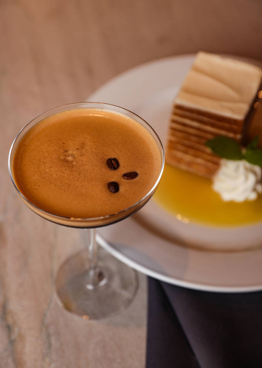 The Espresso Martini, made of Grey Goose Vodka, Vanilla de Madagascar, espresso, and café ...
