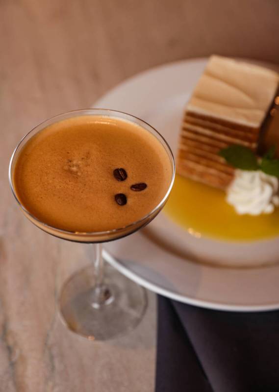 The Espresso Martini, made of Grey Goose Vodka, Vanilla de Madagascar, espresso, and café ...