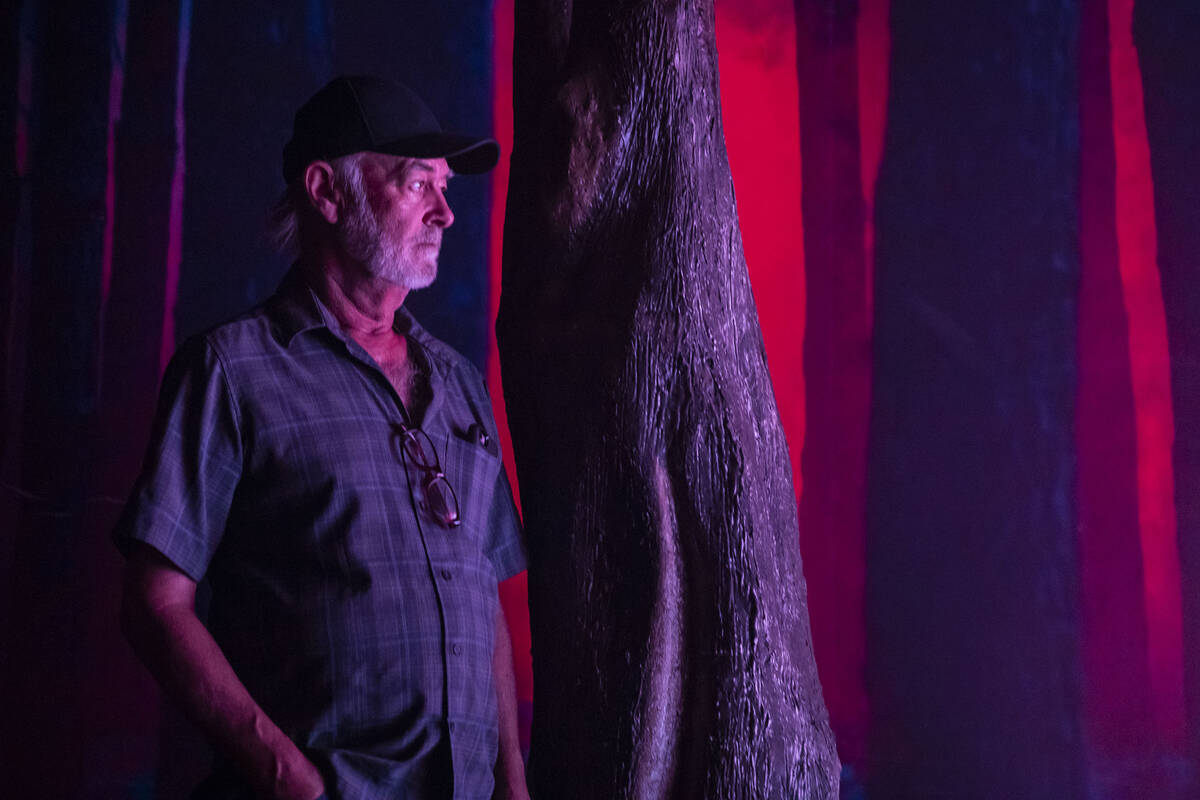 Don Maina looks upon a nightmare sequence during a tour through the Fantasy Lab, an immersive, ...
