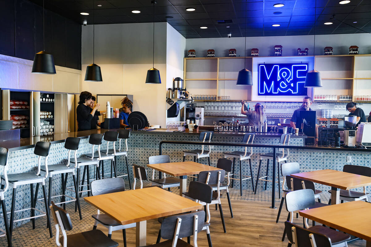 Staff work to prepare for the opening of Makers & Finders in Henderson, Wednesday, June 14, 202 ...