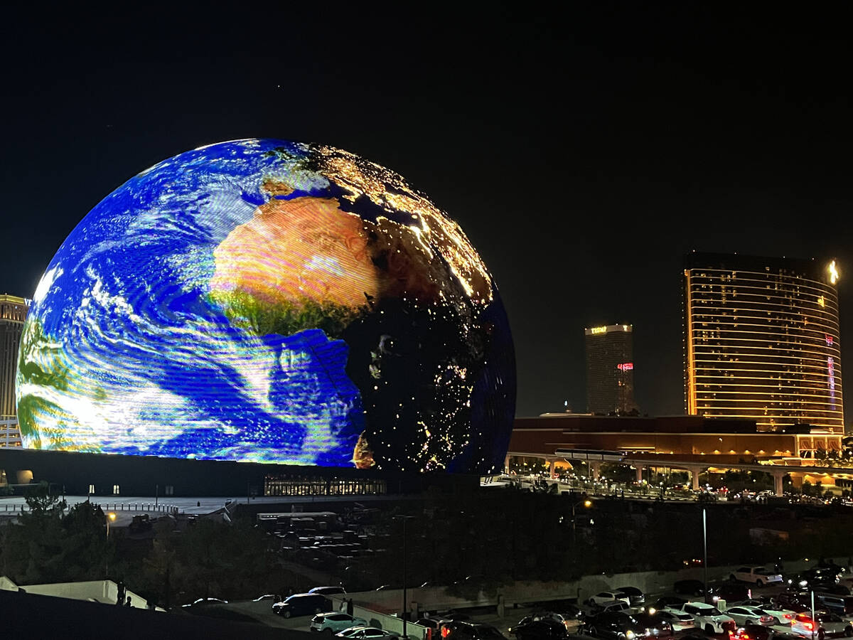 The Sphere July 4th fireworks show on Tuesday, July 4, 2023, in Las Vegas. (James Schaeffer/Las ...
