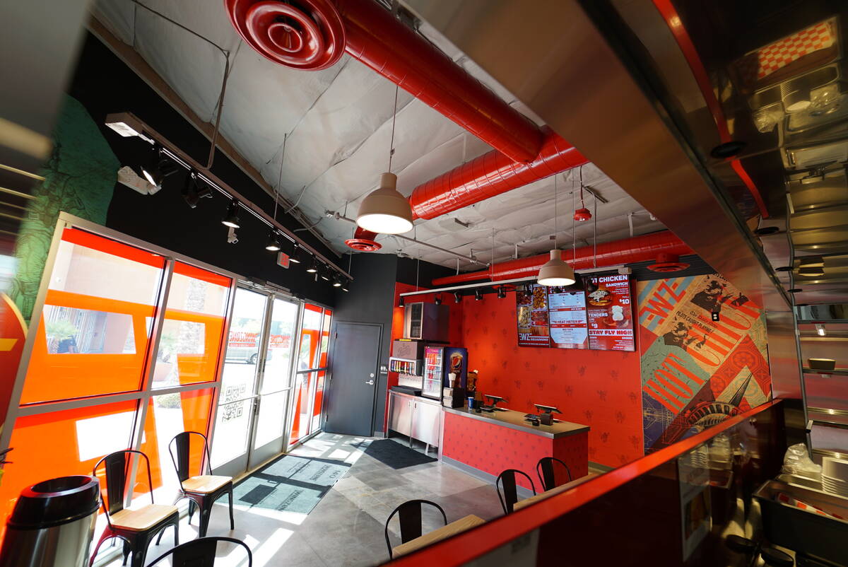The new Wing Zone Hot Chicken and Wings store in the Centennial Hills area of Las Vegas. The st ...