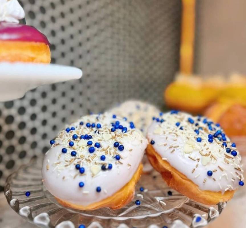 A Boutique Sprinkle doughnut from Donutique, which debuted in August 2023 in The Venetian on th ...
