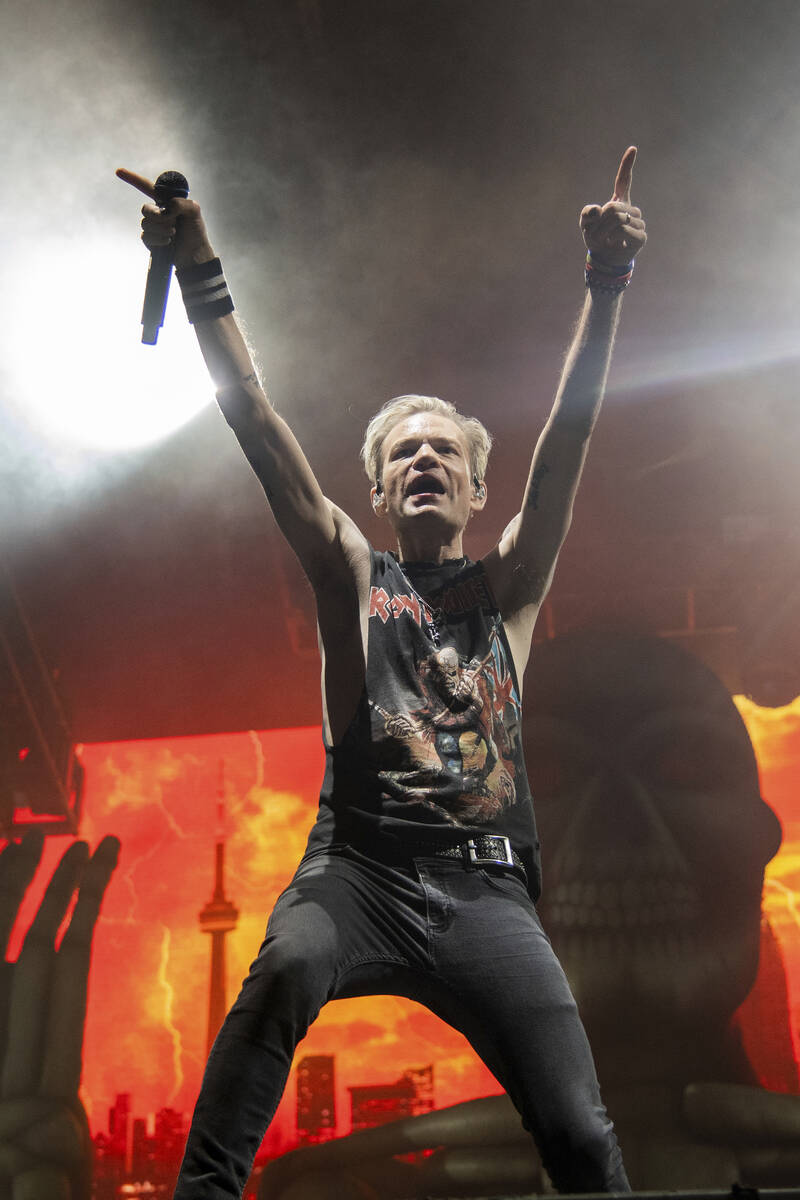 Deryck Whibley of Sum 41 performs during the Festival d'été de Québec on Friday, ...