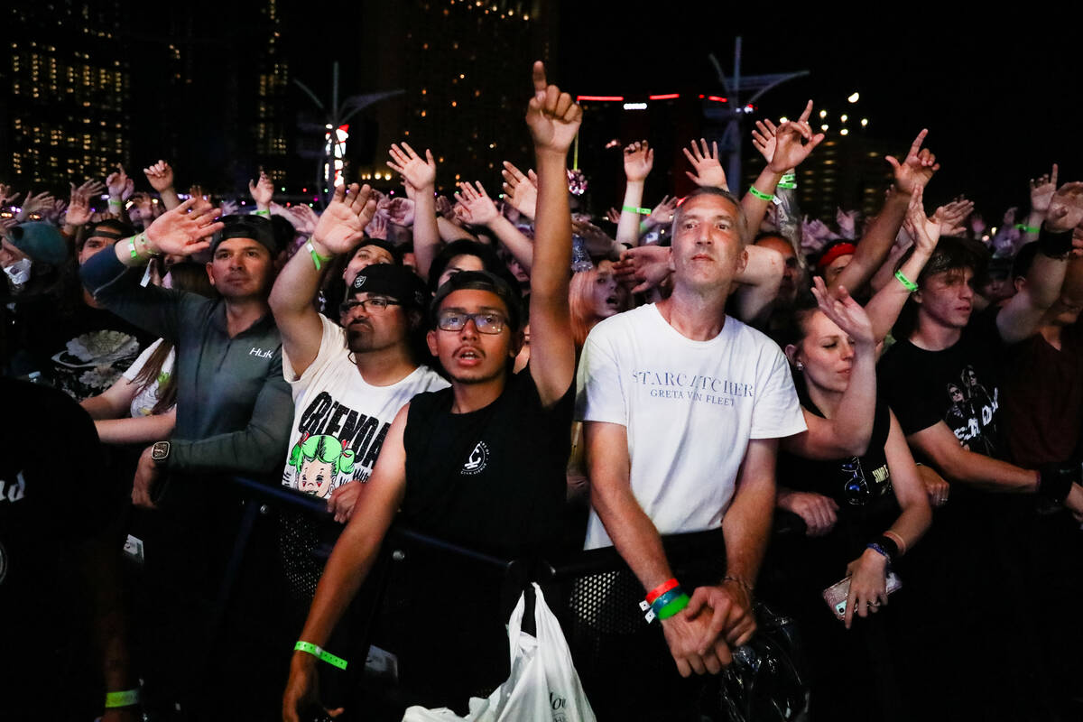 Punk rock fans welcome Green Day at the When We Were Young 2023 music festival on Saturday, Oct ...