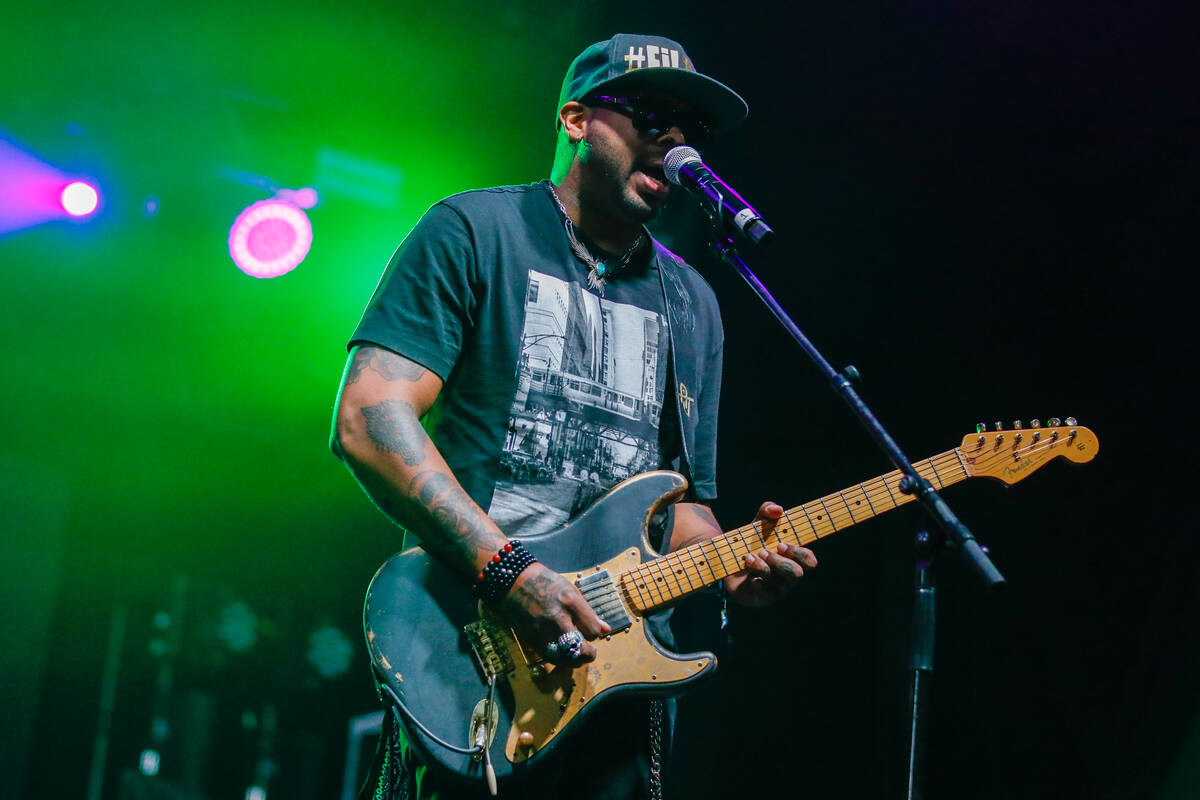 Ayron Jones performs at the 2023 SEMA Fest on Friday, Nov. 3, 2023 in Las Vegas. (Daniel Pearso ...