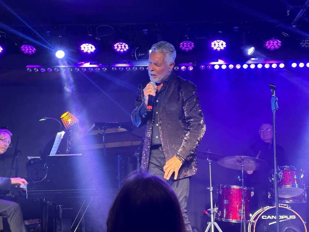 Clint Holmes is shown during a VIP performane at The Composers Room Showlounge & Restaurant at ...