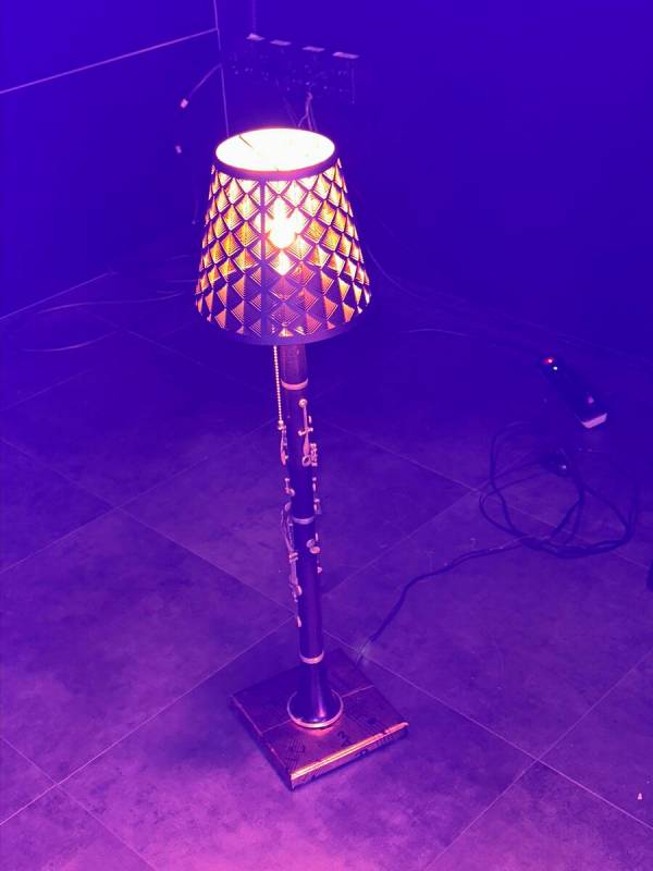 The "ghost light" is shown at The Composers Room Showlounge & Restaurant at Historic Commercial ...