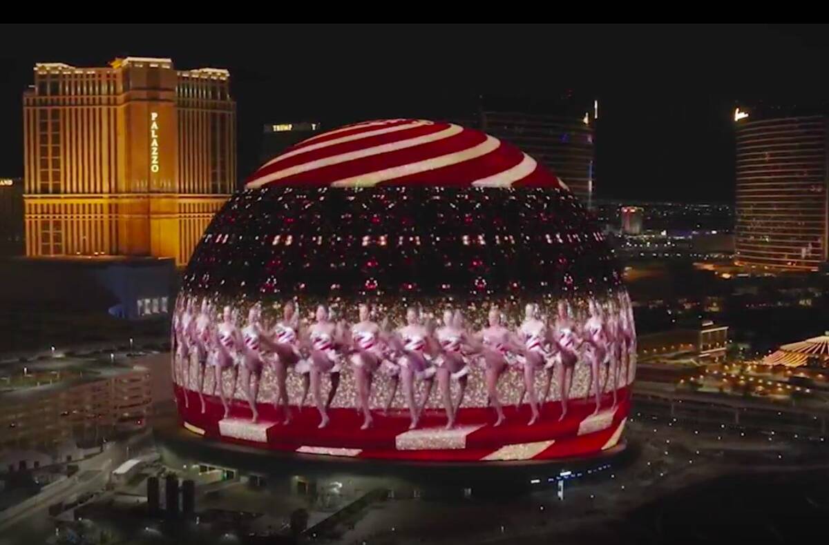 The legendary Radio City Music Hall Rockettes are shown in the "Christmas Spectacular"-themed s ...