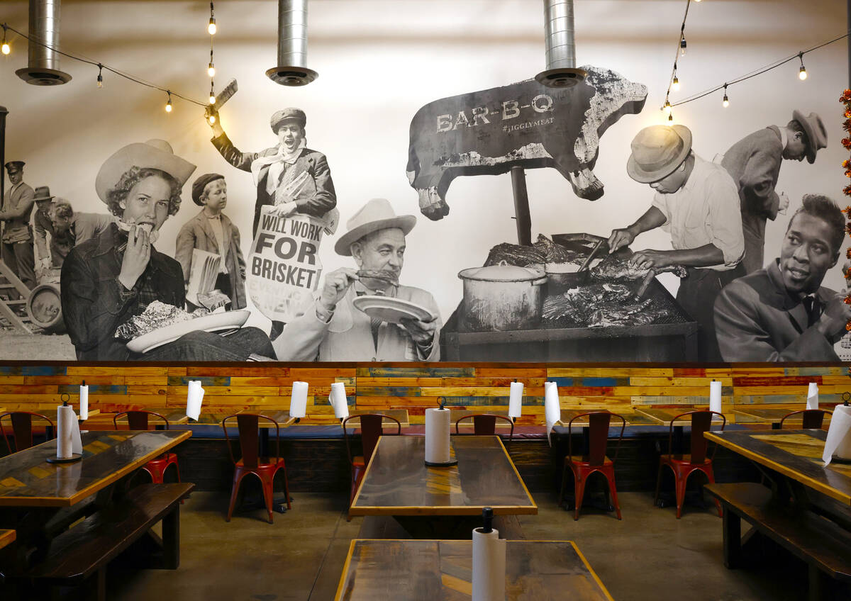 A mural at SoulBelly BBQ in Las Vegas with vintage photos highlights the long lasting appeal of ...