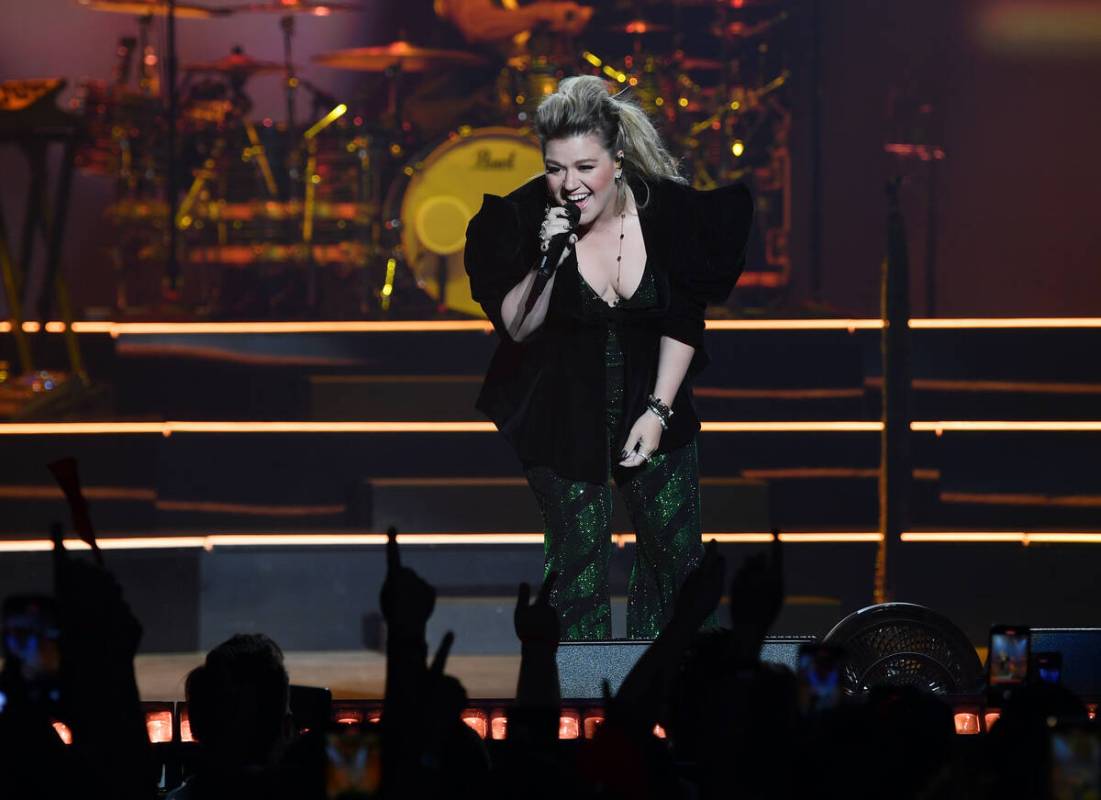 Kelly Clarkson performs at Bakkt Theater at Planet Hollywood on July 28, 2023 in Las Vegas. (De ...