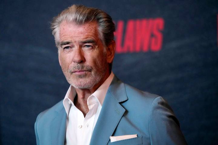 Pierce Brosnan, a cast member in "The Out-Laws," poses at a special screening of the film, Mond ...