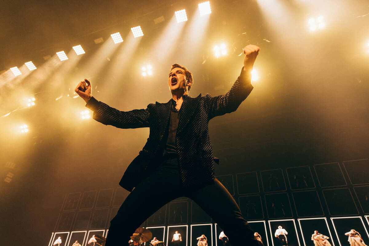 Killers front man Brandon Flowers performs at The Chelsea at The Cosmopolitan of Las Vegas on S ...