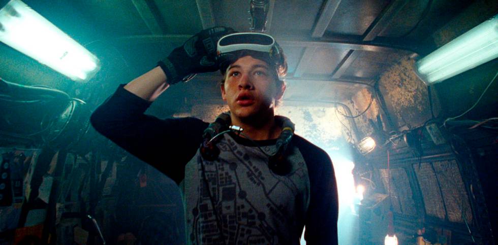 Tye Sheridan in a scene from "Ready Player One," a film by Steven Spielberg. (Warner Bros. Pict ...