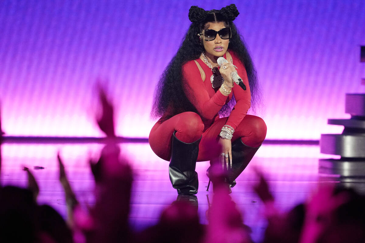 Nicki Minaj performs during the MTV Video Music Awards on Tuesday, Sept. 12, 2023, at the Prude ...