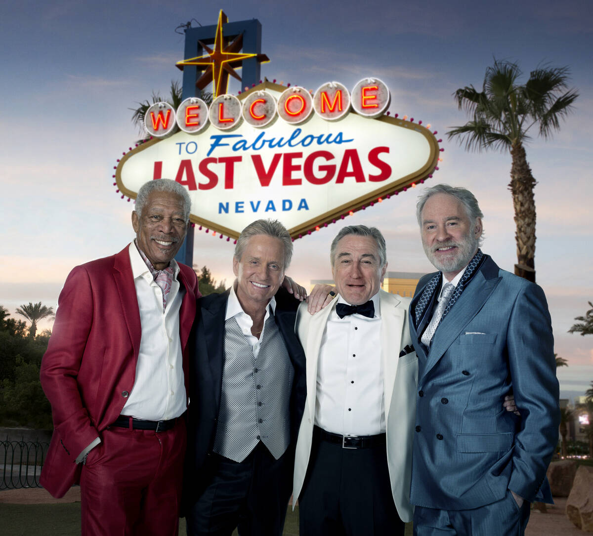 From left, Morgan Freeman, Michael Douglas, Robert De Niro and Kevin Kline star in "Last Vegas. ...