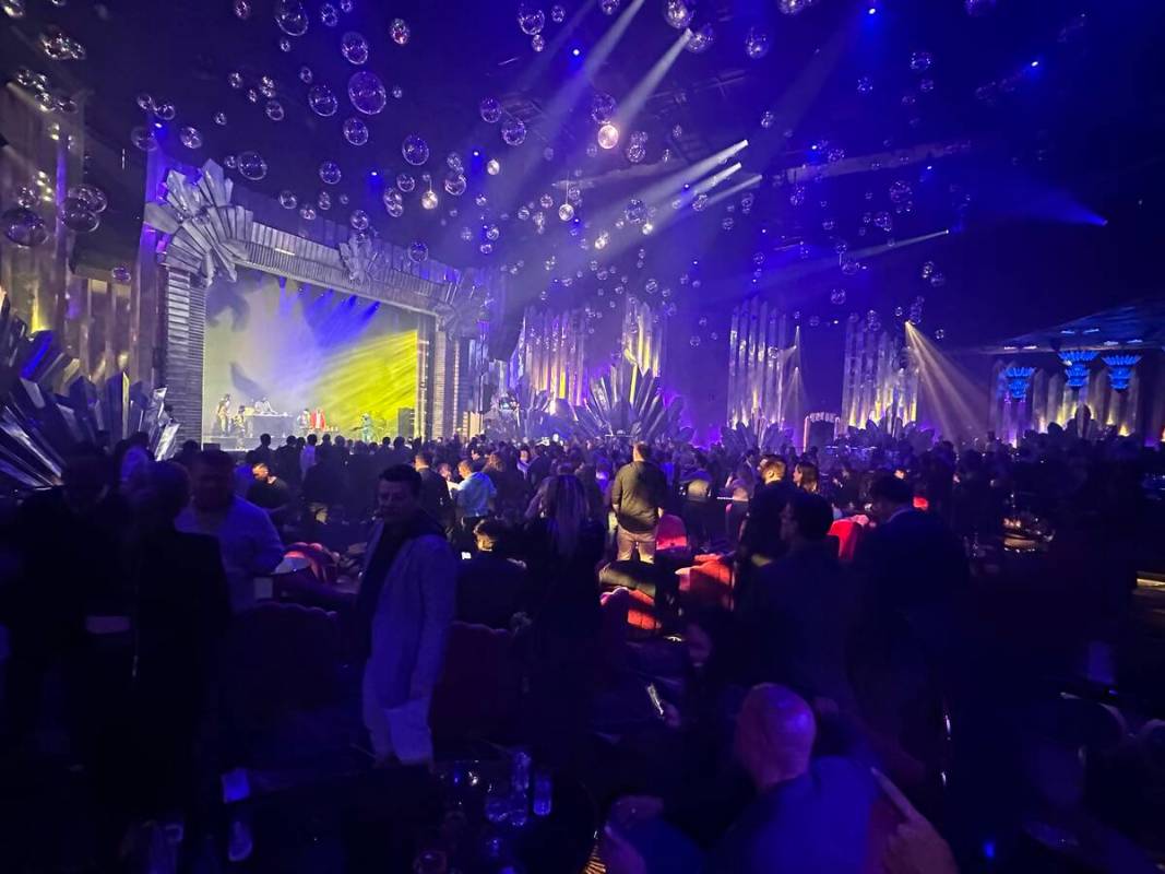 Wu-Tang Clan are shown at a private show for Yahoo employees attending CES at Voltaire at The V ...