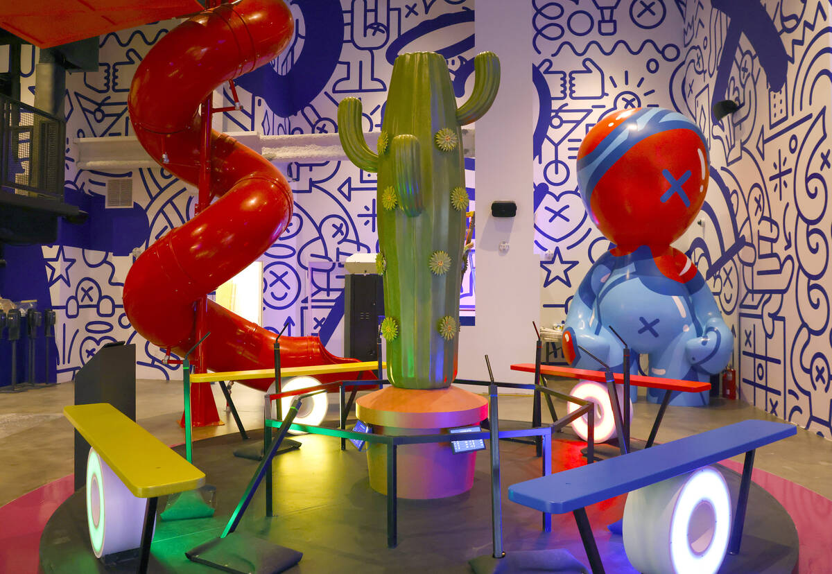 Cactus Actus game is seen at Play Playground, a colorful interactive non-gaming venue, is seen ...