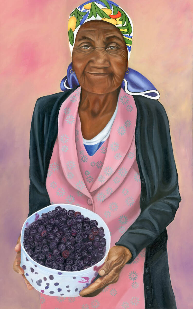 "Framboise Noir" by Kiki Toussaint, part of the "Resilience" exhibit on dis ...