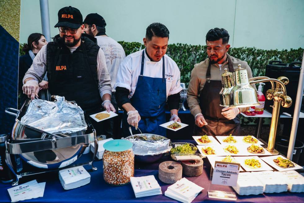 Food from Milpa, a local mexican restaurant, is served at the Taste of NFL event at the Keep Me ...