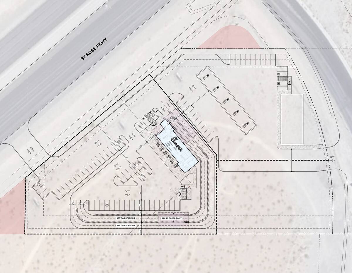 A rendering for a drive-thru focused Chick-Fil-A location with no indoor seating that could get ...