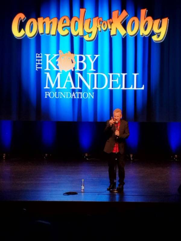 Vegas comic Butch Bradley is shown performing at Gerard Behar Theater in Jerusalem on Jan. 22, ...
