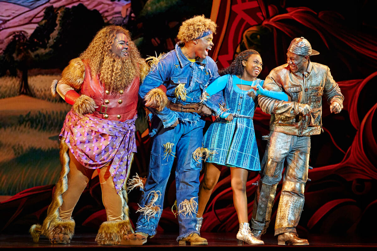 Kyle Ramar Freeman as Lion, Avery Wilson as Scarecrow, Nichelle Lewis as Dorothy, Phillip Johns ...
