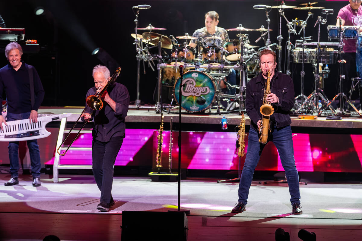 Veteran rock band Chicago is shown at The Venetian Theatre on Wednesday, Feb. 21, 2024. (The Ve ...