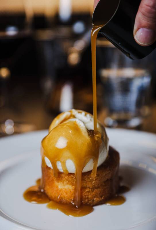 The butter cake from Emmitt’s, located at the Fashion Show mall in Las Vegas, Monday, Feb. 2 ...