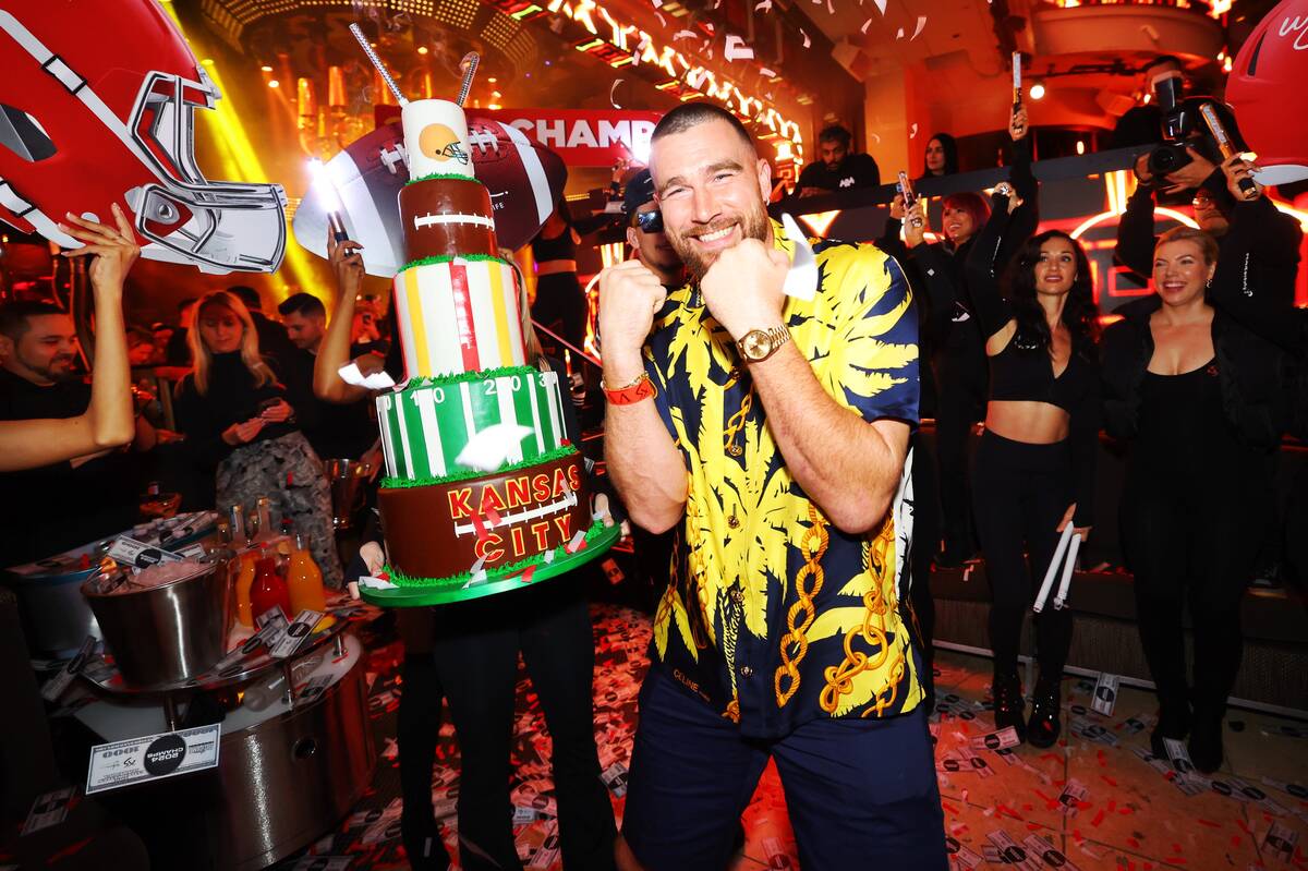Kansas City Chiefs Party at XS Nightclub inside Wynn Las Vegas on Feb. 24, 2024. (XS Nightclub ...