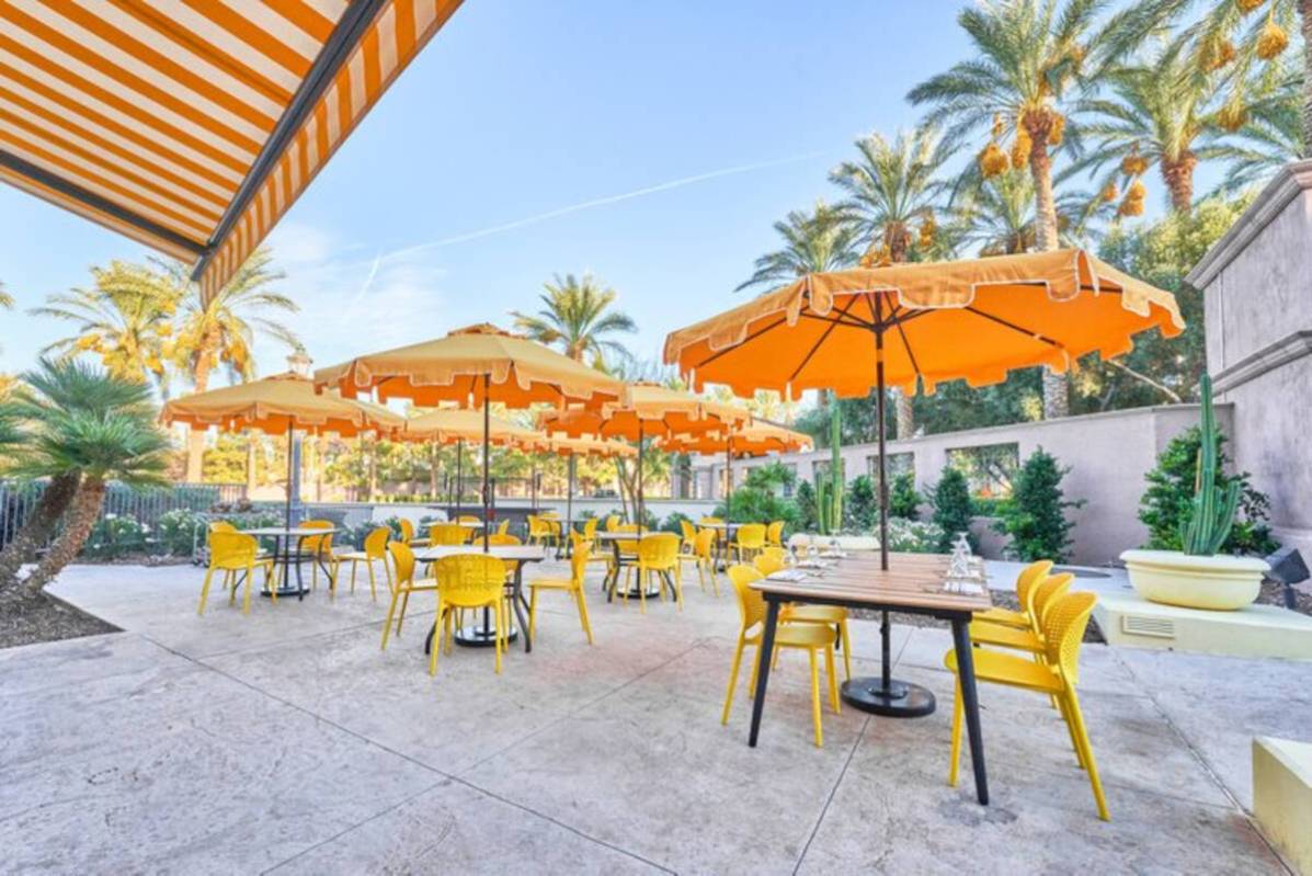 The terrace at Boom Bang Find Food & Cocktails in Henderson. (Boom Bang Fine Food & C ...