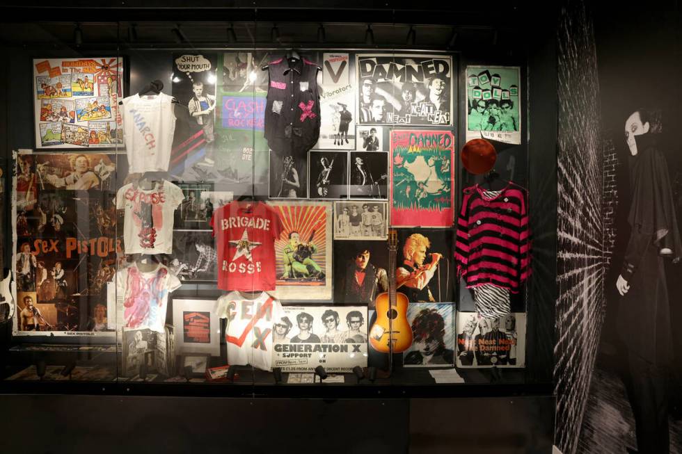 Items on display in The Punk Rock Museum in Las Vegas Friday, March 31, 2023. (K.M. Cannon/Las ...