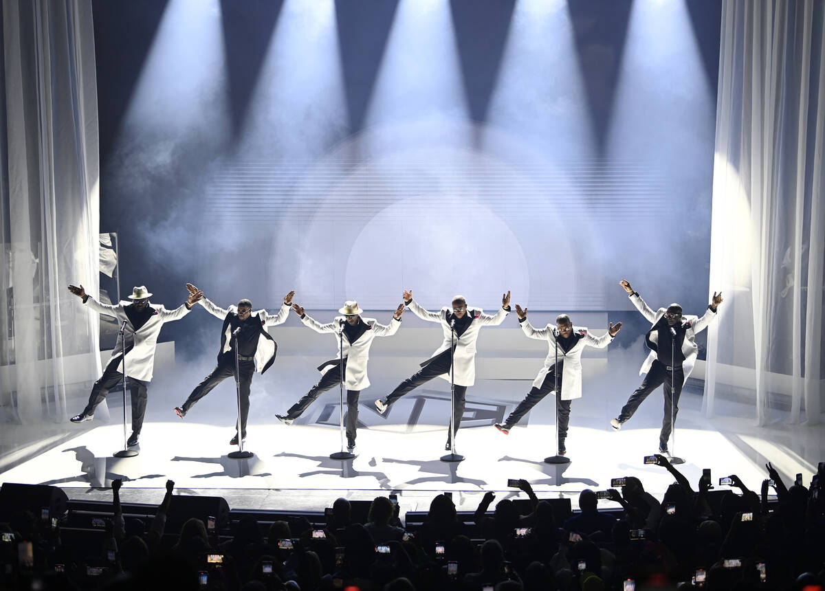 New Edition is shown at Encore Theater at Wynn Las Vegas on Wednesday, Feb. 28, 2024. The iconi ...