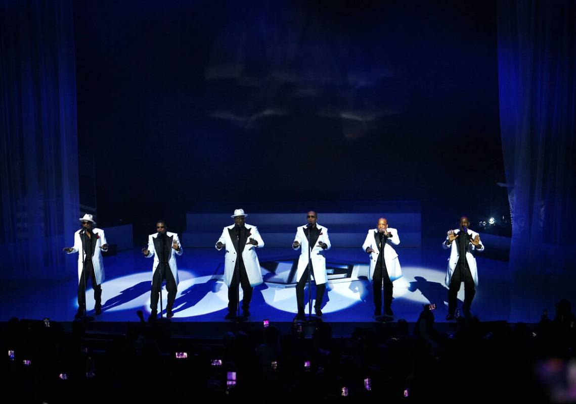 New Edition is shown at Encore Theater at Wynn Las Vegas on Wednesday, Feb. 28, 2024. The iconi ...