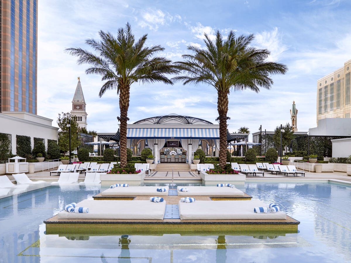 The Venetian Tower Pool Deck at The Venetian on the Las Vegas Strip. (The Venetian)