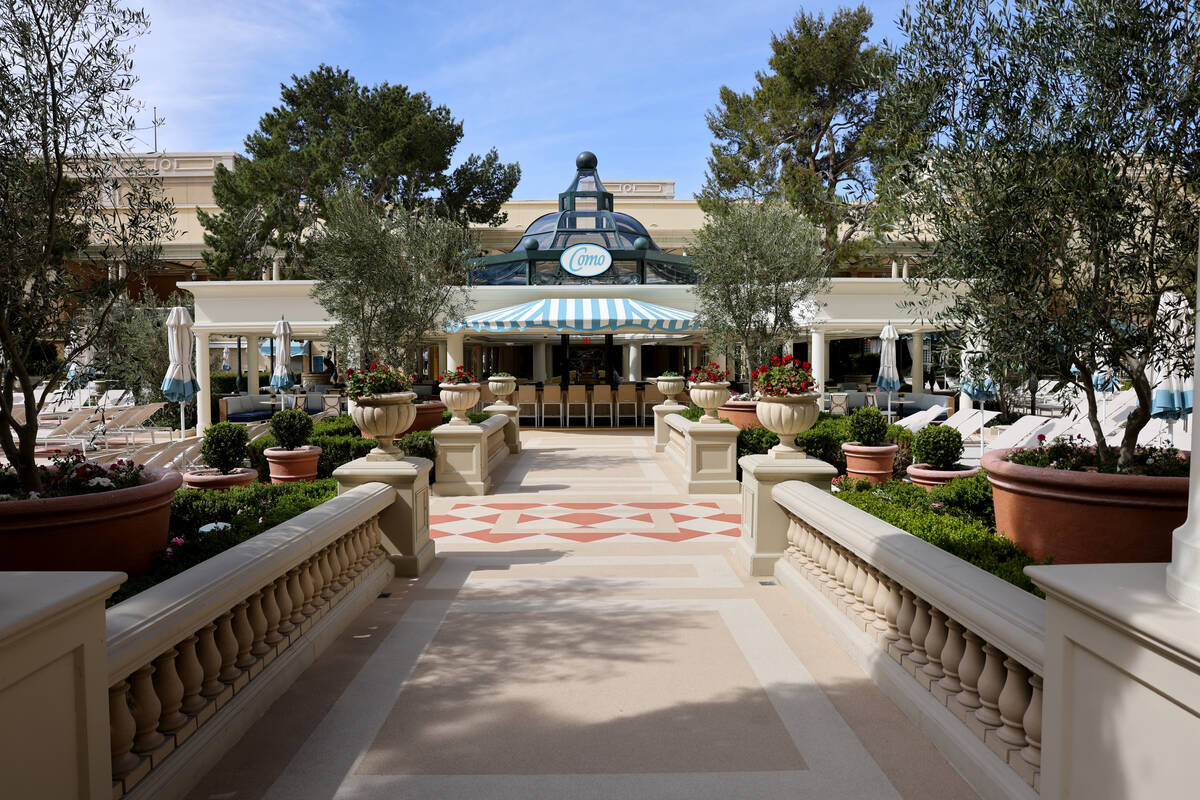 Como bar and restaurant is shown at the Bellagio pool complex in Las Vegas on Monday, March 11, ...