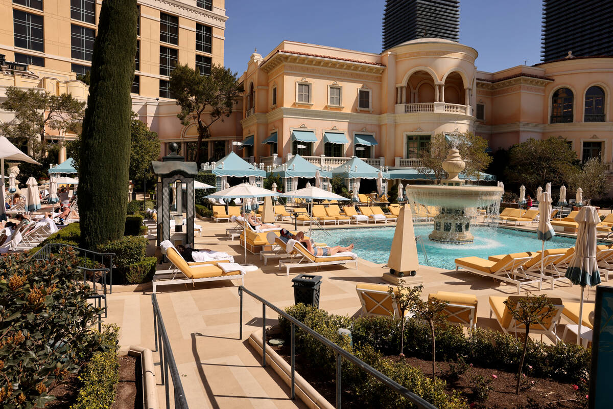 The new Cypress pool is shown at the Bellagio pool complex in Las Vegas on Monday, March 11, 20 ...