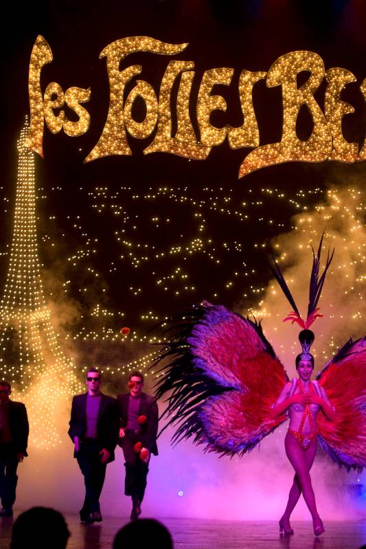 Performers in Les Folies Bergere at the Tropicana hotel-casino on Thursday, Jan. 15, 2009, in L ...