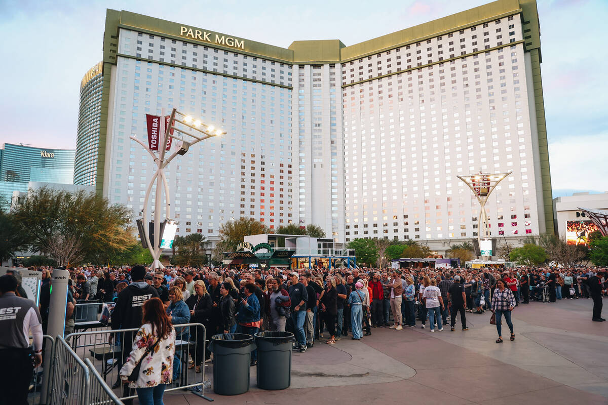 Fans wait in lines for a Bruce Springsteen concert during his Springsteen & E Street Band 2024 ...